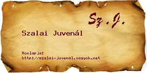 Szalai Juvenál névjegykártya