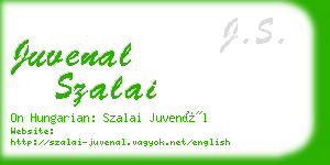juvenal szalai business card
